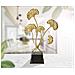 Porta Candele Glam Iris In Ferro Nero E Oro Con Portacandela In Vetro - Foto miniatura 7