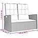 Panca Giardino Reclinabile con Cuscini 118cm Polyrattan Grigio - Foto miniatura 8