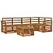 Set divani 6 pcs Naturale Legno di Acacia Massello - Foto miniatura 1