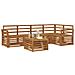 Set divani 6 pcs Naturale Legno di Acacia Massello - Foto miniatura 3