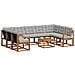 Set di divani da esterno 10 pcs Grigio Naturale e Chiaro - Foto miniatura 1