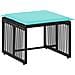 Set di Mobili da Esterno 11 pcs Nero e Turchese polyrattan - Foto miniatura 6