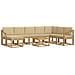 Set di divani da esterno con cuscino 9 pcs Bianco e Beige - Foto miniatura 1