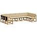 Set di divani da esterno con cuscino 10 pcs Bianco e Beige - Foto miniatura 1