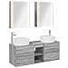 Set di mobili per il bagno 5 pcs Sonoma grigio - Foto miniatura 1
