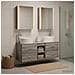 Set di mobili per il bagno 5 pcs Sonoma grigio - Foto miniatura 2