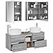 Set di mobili per il bagno 5 pcs Sonoma grigio - Foto miniatura 3