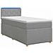 Letto box spring con materasso Grigio Chiaro 90 x 190 cm - Foto miniatura 1
