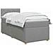 Letto box spring con materasso Grigio Chiaro 90 x 190 cm - Foto miniatura 3