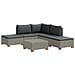 6 pz Set Lounge in Rattan con Cuscini GENDT Rattan naturale - Foto miniatura 1