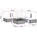 6 pz Set Lounge in Rattan con Cuscini GENDT Rattan naturale - Foto miniatura 5