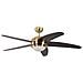 Ventilatore da soffitto Melton ottone, finitura lama wenge con telecomando, 132 cm - Foto miniatura 1