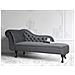 Chaise Longue Sinistra In Velluto Grigio Nimes - Foto miniatura 2