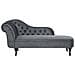 Chaise Longue Sinistra In Velluto Grigio Nimes - Foto miniatura 4