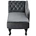 Chaise Longue Sinistra In Velluto Grigio Nimes - Foto miniatura 29
