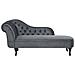 Chaise Longue Sinistra In Velluto Grigio Nimes - Foto miniatura 12