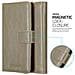 Custodia Compatibile Con Huawei Mate 9 In Marrone Cappuccino - Coperchio Protettiva Con Chiusura Magnetica, Funzione Stand E Tasca Per Le Carte - Foto miniatura 5