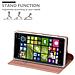 Custodia Compatibile Con Nokia Lumia 830 In Classy Oro Rosa - Coperchio Protettiva Con Chiusura Magnetica, Funzione Stand E Tasca Per Le Carte - Foto miniatura 8