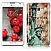 Custodia Compatibile Con Lg Optimus L7 Ii Con Stampa New York - Statua Della Libertà - Hard Case Coperchio Protettivo Con Design Alla Moda - Foto miniatura 1