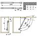 1274225 Set Di 10 Kit Braccetto Molla A Gas Forza 8kg Corsa 100mm Per Sollevare A Ribalta Le Ante Dei Mobili, Verniciato Alluminio, (10un)  - Foto miniatura 3