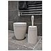 Faux Rattan Rotonda Bagno Bin Con Coperchio Basculante Calico Lino - Foto miniatura 3