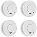 Rilevatori di Fumo 4 pz 10x10x3,5 cm Bianchi - Foto miniatura 1