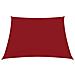 Parasole a Vela in Tela Oxford Quadrato 3x3 m Rosso - Foto miniatura 2