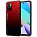 Custodia Compatibile Con Xiaomi Redmi 10 / Redmi Note 11 4g In Rosso - Nero - Coperchio Protettivo Bicolore In Vetro Temperato E Silicone Tpu - Foto miniatura 1