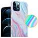Custodia Compatibile Con Apple Iphone 12 Pro Max In Marmo Rosa Bianco No. 15 - Coperchio Protettivo In Silicone Tpu Con Motivo A Mosaico - Foto miniatura 3