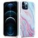 Custodia Compatibile Con Apple Iphone 12 Pro Max In Marmo Rosa Bianco No. 15 - Coperchio Protettivo In Silicone Tpu Con Motivo A Mosaico - Foto miniatura 6
