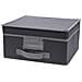 Contenitore Pieghevole In Tessuto Con Coperchio, Grigio, 44x33x22 Cm - Foto miniatura 1