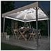 Gazebo Con Stringa Di Luci Led 300x300 Cm Crema In Alluminio - Foto miniatura 1