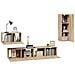 Set Di Mobili Porta Tv 4 Pz Rovere Sonoma In Legno Multistrato - Foto miniatura 3