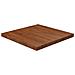 Piano Tavolo Quadrato Marrone Scuro 70x70x4cm Rovere Trattato - Foto miniatura 1