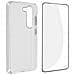 Cover Per Samsung Galaxy S23 Trasparente + Vetro Temperato 9h Nero - Foto miniatura 1
