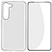 Cover Per Samsung Galaxy S23 Trasparente + Vetro Temperato 9h Nero - Foto miniatura 4