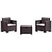 Set Salotto Da Esterno Neptune, Set Da Giardino Con Cuscini, Salottino Indoor E Outdoor Effetto Rattan, 100% Made In Italy, Marrone - Foto miniatura 2
