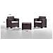 Set Salotto Da Esterno Neptune, Set Da Giardino Con Cuscini, Salottino Indoor E Outdoor Effetto Rattan, 100% Made In Italy, Marrone - Foto miniatura 3