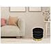Pouf Salotto Camera Rotondo Imbottito Modello Velvet Creamy Tinta Unita Pouf Nero - Foto miniatura 3