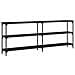 Tavolino Consolle Nero 200x29x75 Cm In Legno Multistrato - Foto miniatura 2