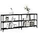 Tavolino Consolle Nero 200x29x75 Cm In Legno Multistrato - Foto miniatura 3