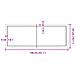 Piano Bagno Marrone Scuro 140x50x (2-4) cm Legno Trattato - Foto miniatura 3