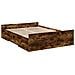 Giroletto Con Cassetti Rovere Fumo 140x190 Cm Legno Multistrato - Foto miniatura 3