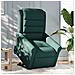 Poltrona Alzapersona Reclinabile Elettrica Verde Scuro Tessuto - Foto miniatura 3