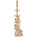Lusso Casadino -  Albero Per Gatti Con Tiragraffi In Sisal 230-250 Cm Beige - Foto miniatura 3