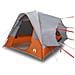 Tenda da Campeggio 4 Persone Grigio e Arancione Impermeabile - Foto miniatura 1