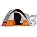 Tenda da Campeggio 4 Persone Grigio e Arancione Impermeabile - Foto miniatura 2