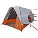 Tenda da Campeggio 4 Persone Grigio e Arancione Impermeabile - Foto miniatura 3
