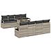 Set di divani da giardino  9 pezzi con cuscini Grigio chiaro Rattan polare, Divano da giardino  per 2 persone con cuscini Grigio Rattan polare - Foto miniatura 1