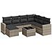 Set Divano da Giardino 8pz con Cuscini Grigio Chiaro Polyrattan - Foto miniatura 1